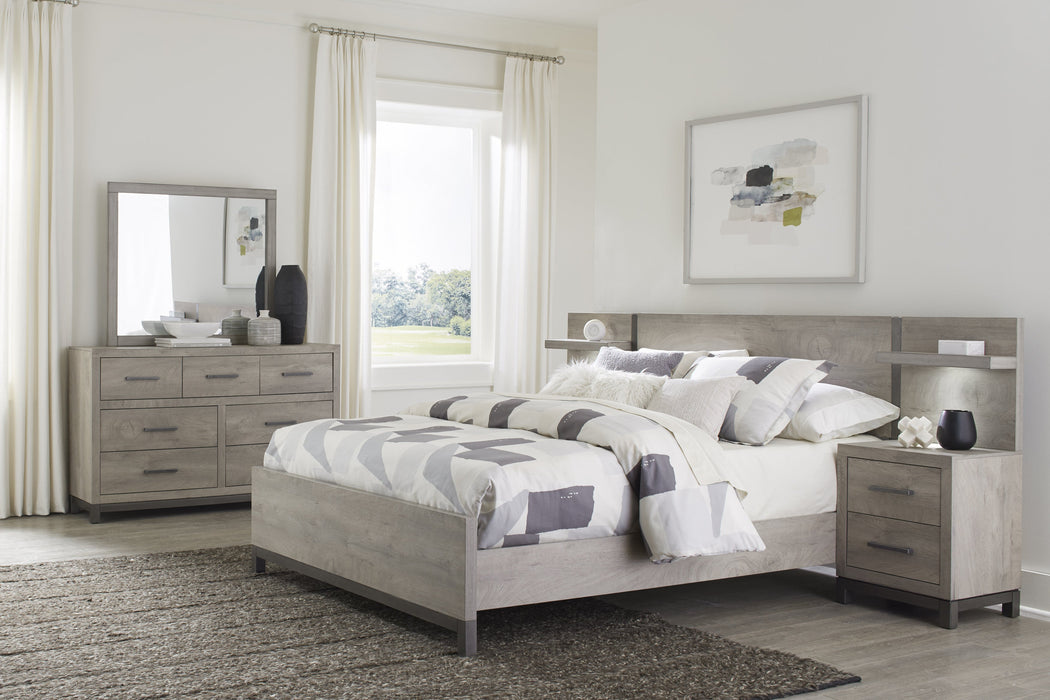 Zephyr Light Gray Full Wall Bed