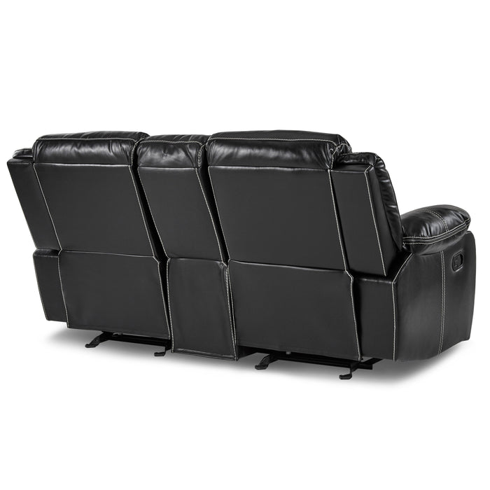 Bastrop Black Reclining Loveseat