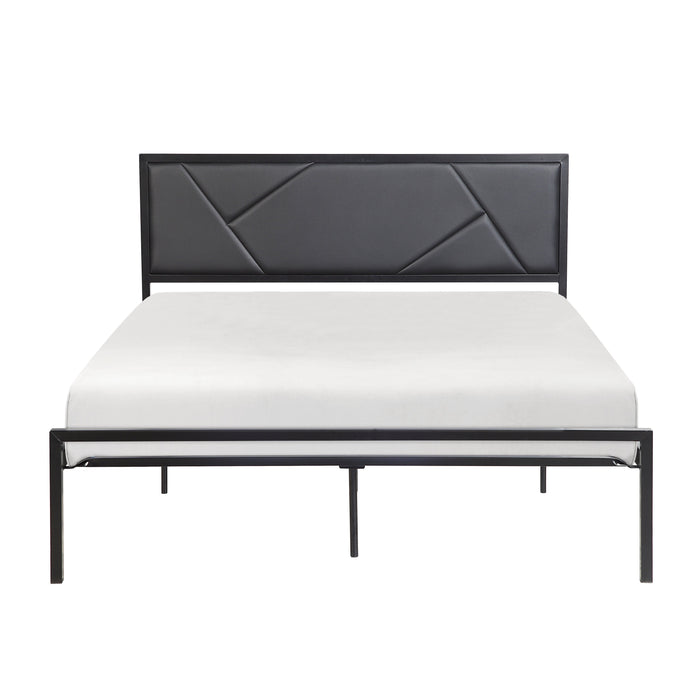 Keegan Gunmetal Queen Platform Bed