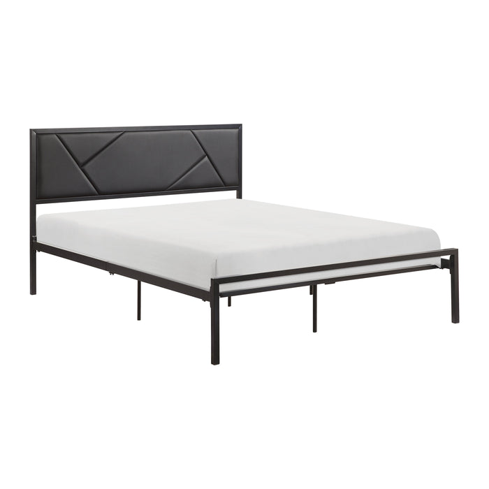 Keegan Gunmetal Queen Platform Bed