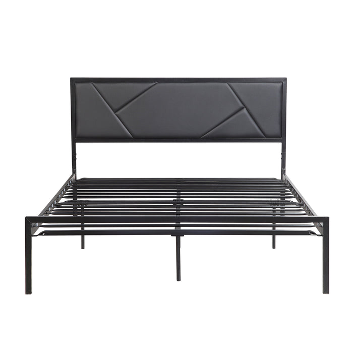 Keegan Gunmetal Queen Platform Bed