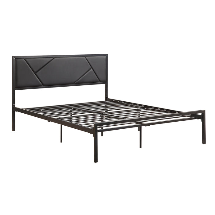 Keegan Gunmetal Queen Platform Bed