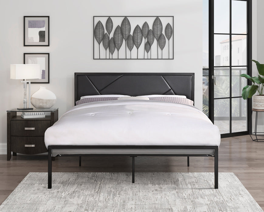 Keegan Gunmetal Queen Platform Bed