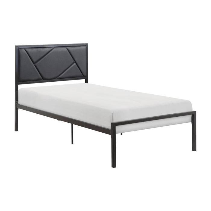 Keegan Gunmetal Twin Platform Bed