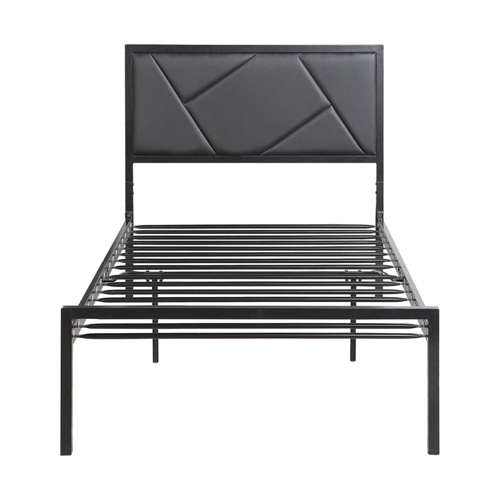 Keegan Gunmetal Twin Platform Bed