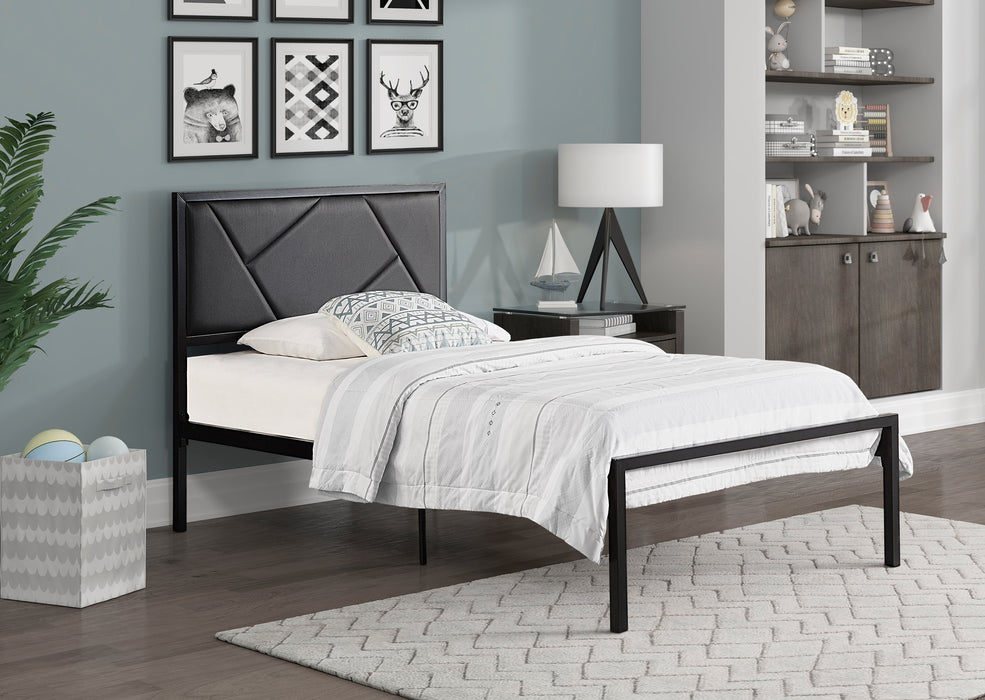 Keegan Gunmetal Twin Platform Bed