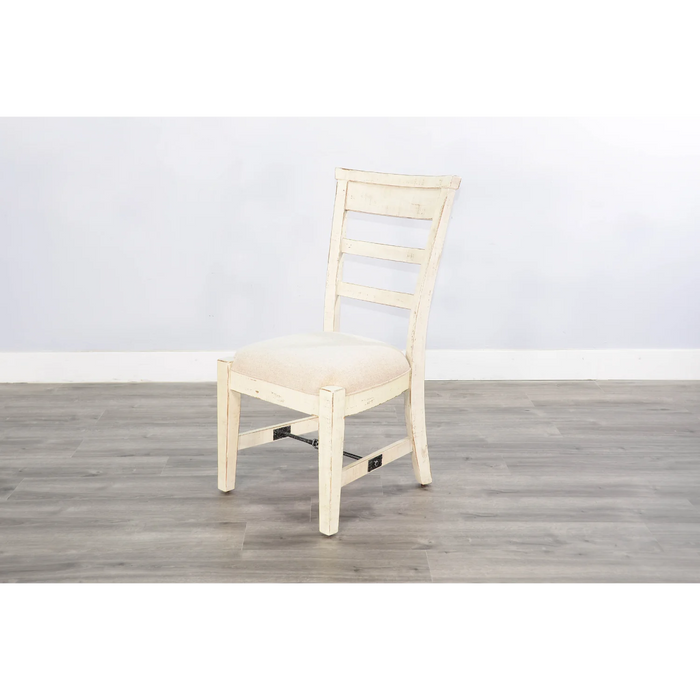 Purity Craft White Sand Side Chair, Cushion Seat White Sand