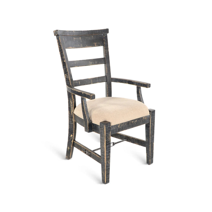 Purity Craft Wood Arm Dining Chair Black Sand