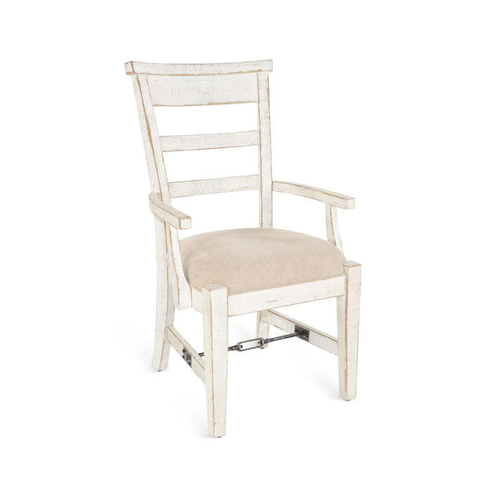 Purity Craft Marina White Sand Arm Chair with Cushion Seat White Sand