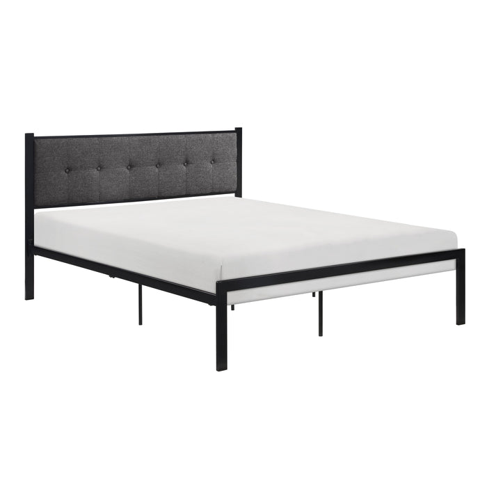 Samuel Black Metal Queen Platform Bed