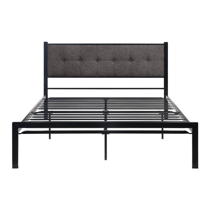 Samuel Black Metal Queen Platform Bed