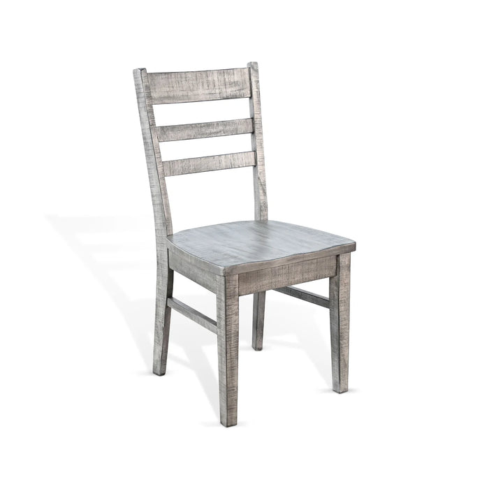 Purity Craft Ladderback Chair, Wood Seat Alpine Grey