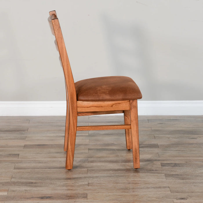 Purity Craft Sedona Ladderback Chair, Cushion Seat Rustic oak