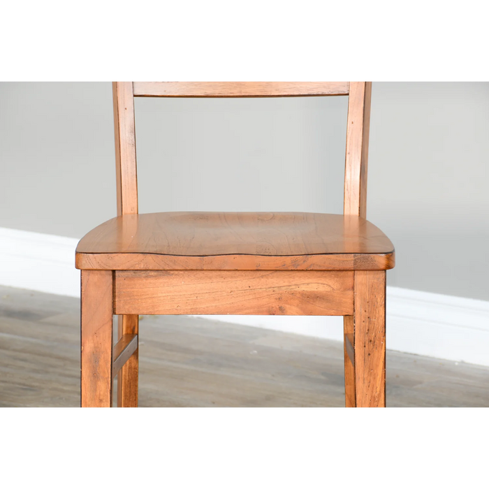 Purity Craft Sedona Ladderback Chair, Wood Seat Rustic Oak