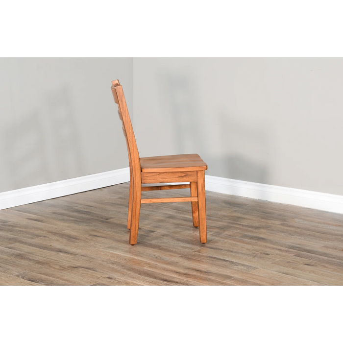 Purity Craft Sedona Ladderback Chair, Wood Seat Rustic Oak