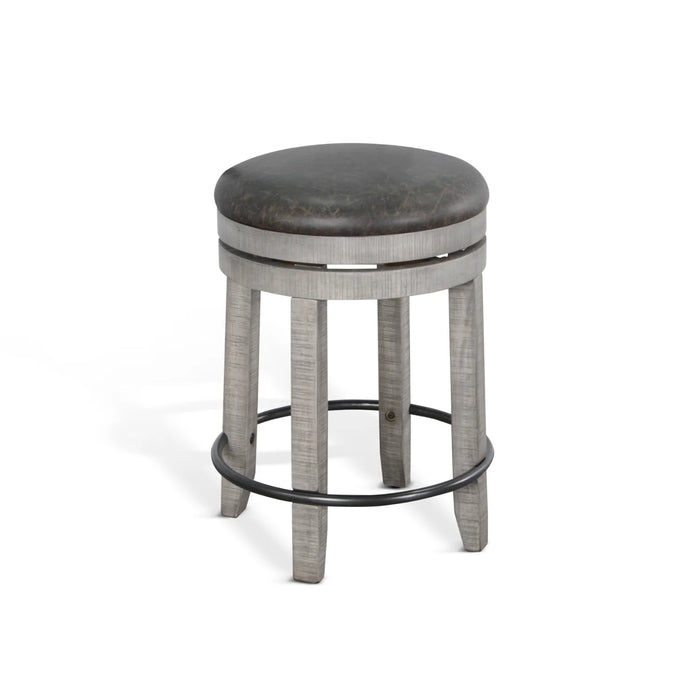 Purity Craft Counter Swivel Stool, Cushion Seat Alpine Grey