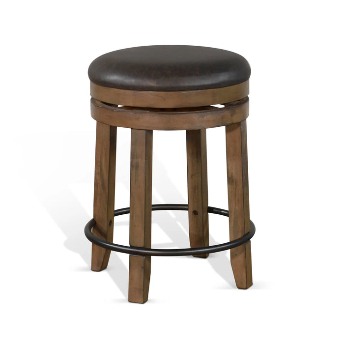 Purity Craft Counter Swivel Stool, Cushion Seat Buckskin