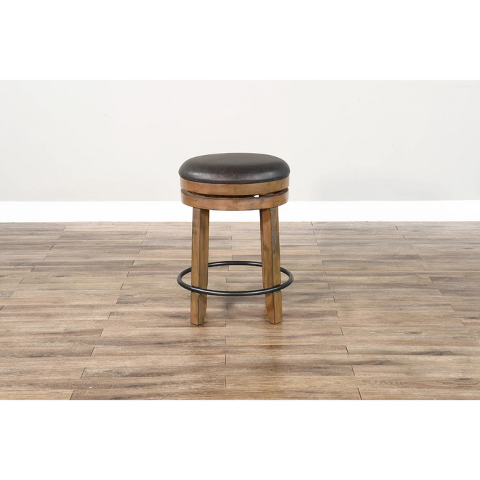 Purity Craft Counter Swivel Stool, Cushion Seat Buckskin