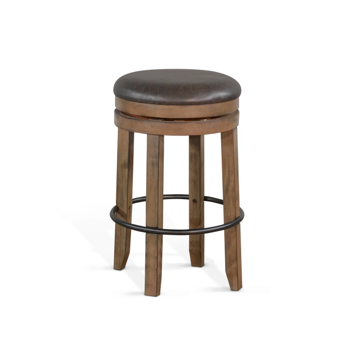 Purity Craft Bar Swivel Stool with Cushion Seat Buckskin