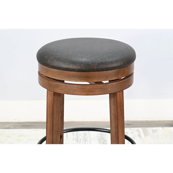 Purity Craft Bar Swivel Stool with Cushion Seat Buckskin