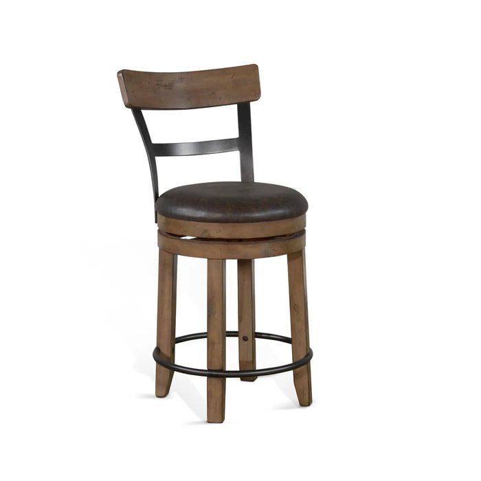 Purity Craft Swivel Barstool with Cushion Buckskin