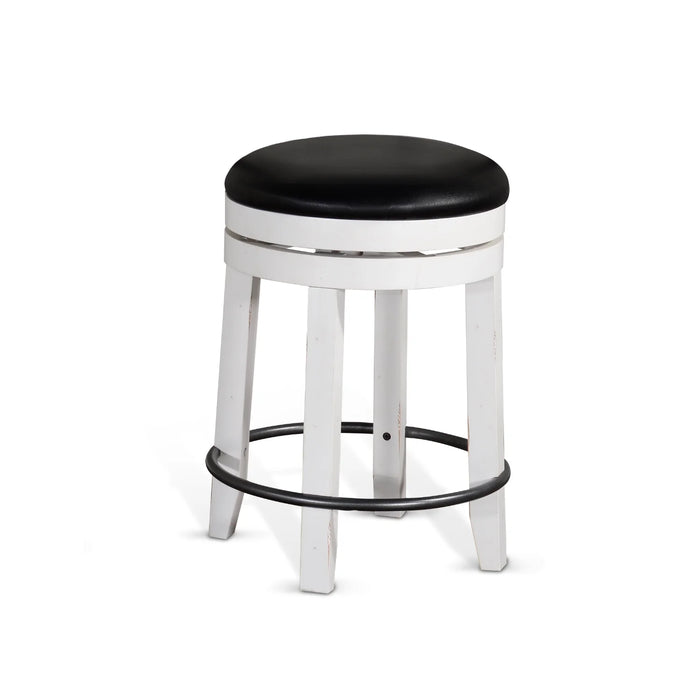 Purity Craft Counter Swivel Stool, Cushion Seat European Cottage