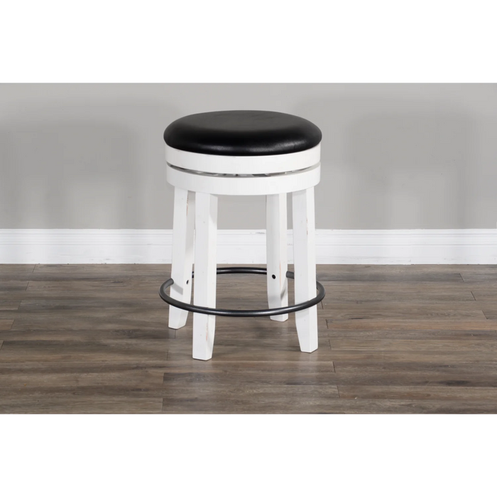 Purity Craft Counter Swivel Stool, Cushion Seat European Cottage