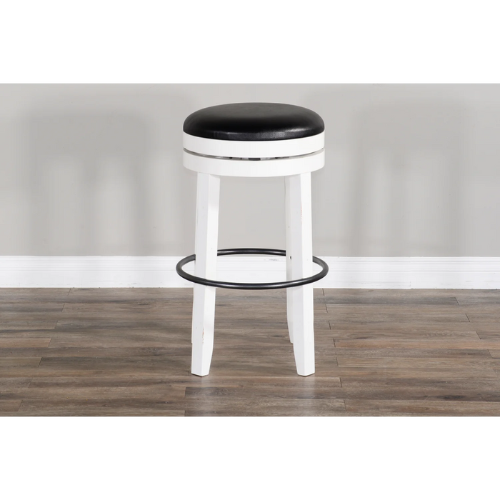 Purity Craft Bar Swivel Stool, Cushion Seat European Cottage