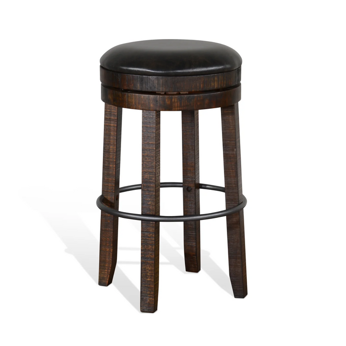 Purity Craft Bar Swivel Stool, Cushion Seat Tobacco Leaf