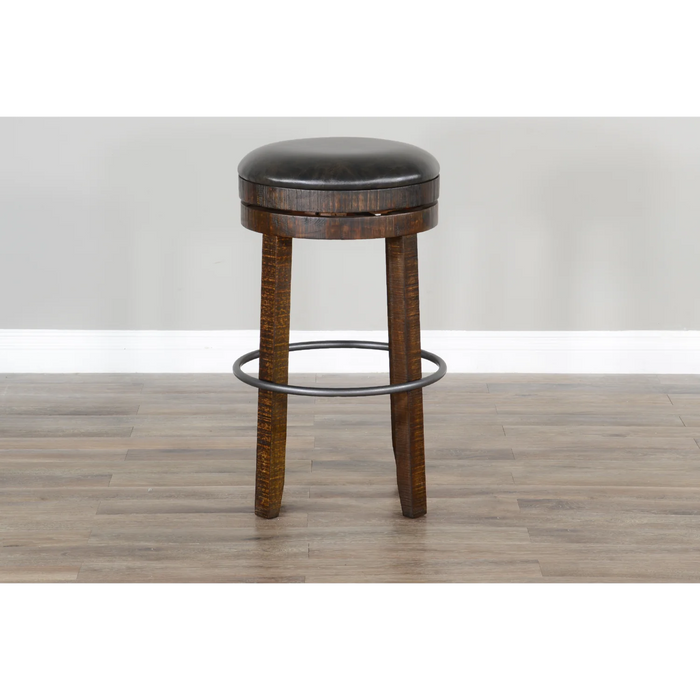 Purity Craft Bar Swivel Stool, Cushion Seat Tobacco Leaf