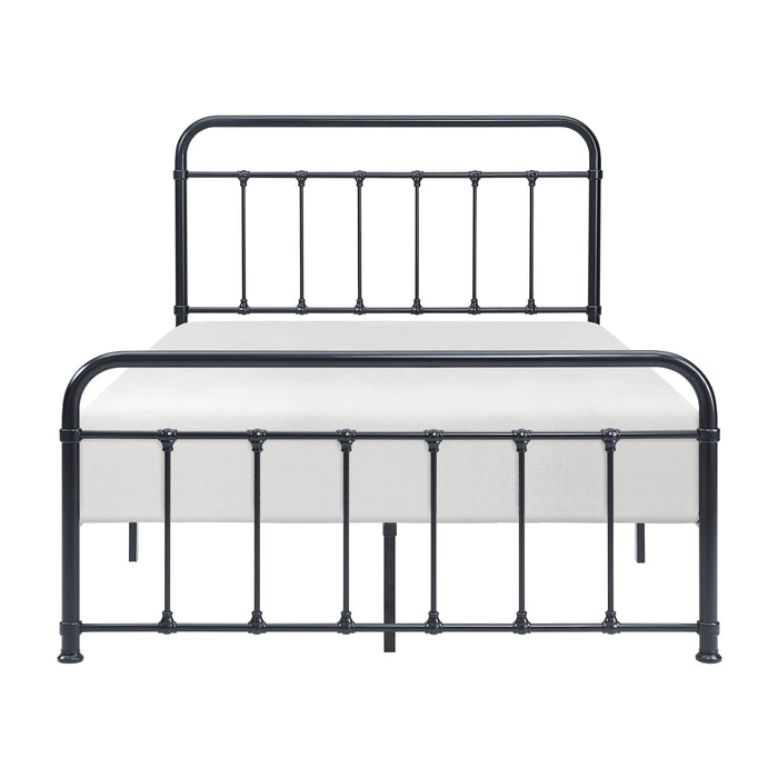 Fawn Black Metal Full Platform Bed