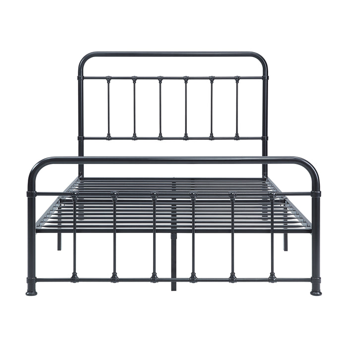 Fawn Black Metal Full Platform Bed