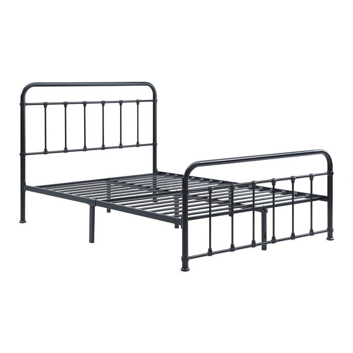 Fawn Black Metal Full Platform Bed