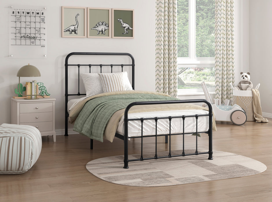 Fawn Black Metal Twin Platform Bed