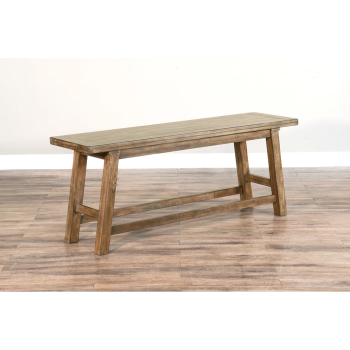 Purity Craft Counter Height Wood Bench Buckskin