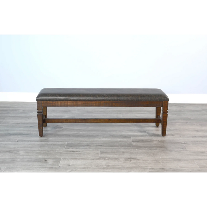 Purity Craft Homestead Bench, Cushion Seat Tobacco Leaf