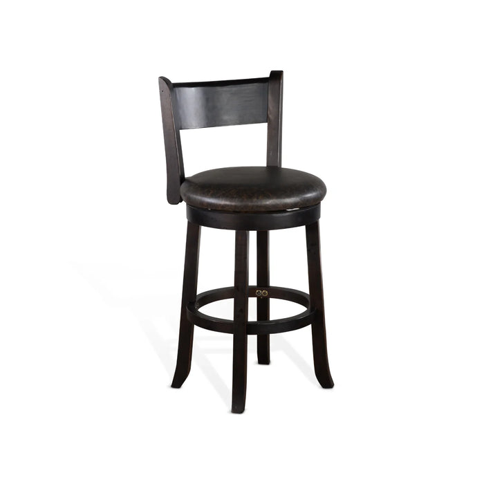 Purity Craft Swivel Counter Stool with Cushion Black Walnut