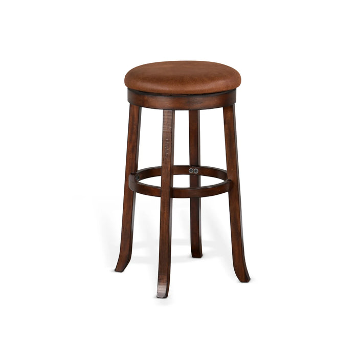 Purity Craft Bar Swivel Stool, Cushion Seat Dark Chocolate