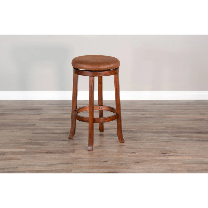 Purity Craft Bar Swivel Stool, Cushion Seat Dark Chocolate