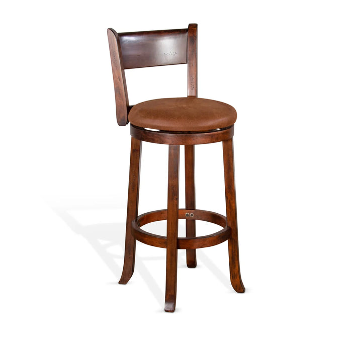 Purity Craft Swivel Barstool with Cushion Seat Dark Chocolate