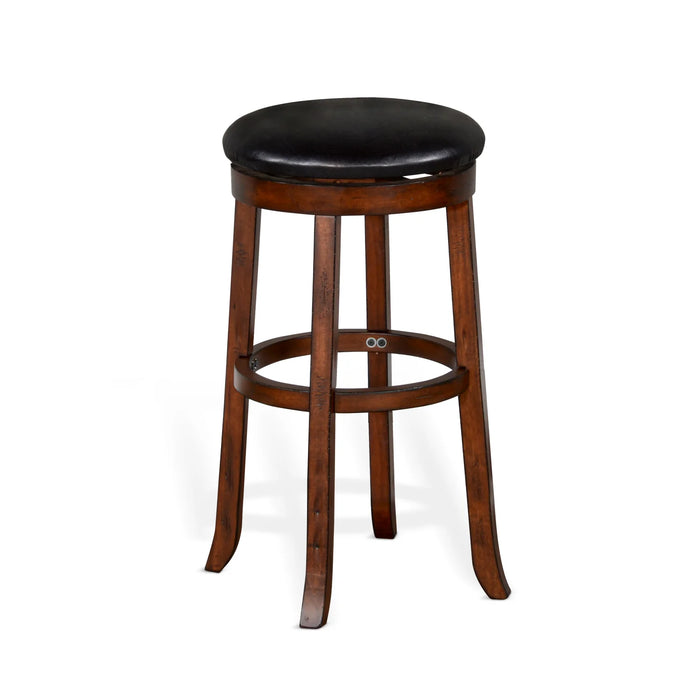 Purity Craft Bar Swivel Stool, Cushion Seat Vintage Mocha