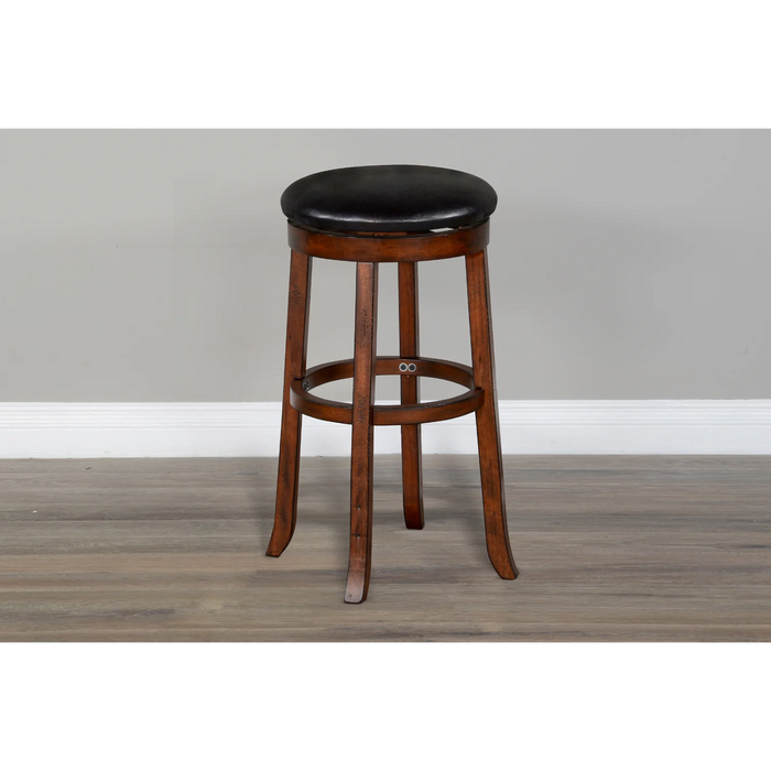 Purity Craft Bar Swivel Stool, Cushion Seat Vintage Mocha