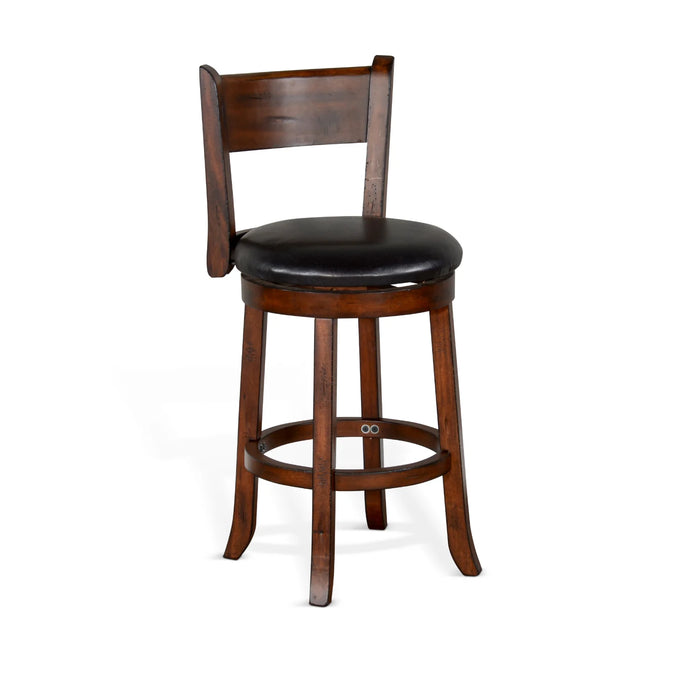 Purity Craft Counter Swivel Barstool, Cushion Seat & Back Vintage Mocha