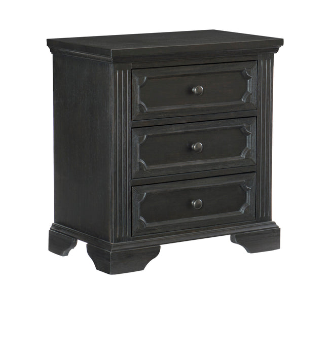 Bolingbrook Wire-Brushed Charcoal Nightstand