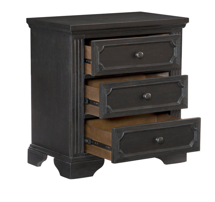 Bolingbrook Wire-Brushed Charcoal Nightstand