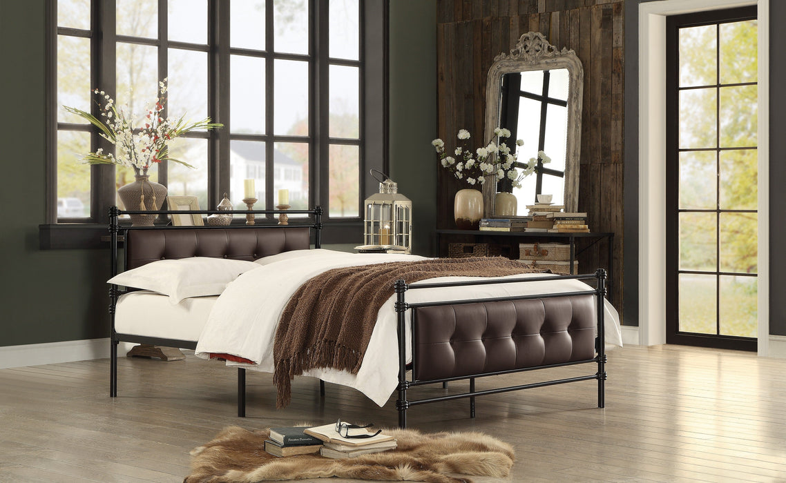 Jayla Brown Full Metal Platform Bed