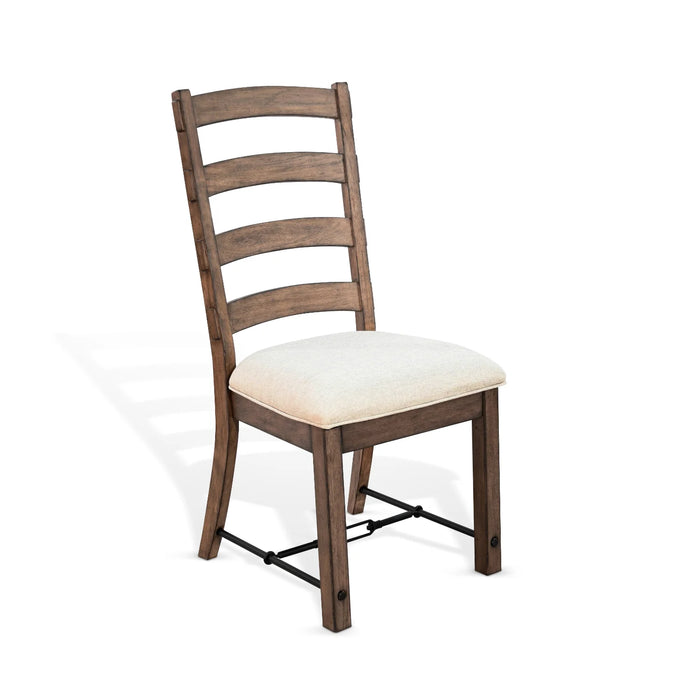 Purity Craft Yellowstone Ladderback Chair, Cushion Seat Buckskin