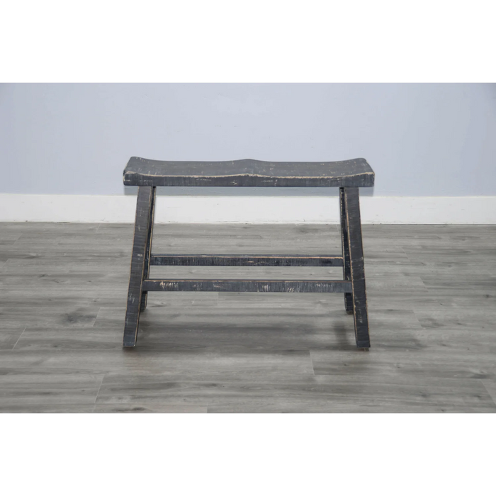 Purity Craft Black Sand Counter Bench, Wood Seat Black Sand