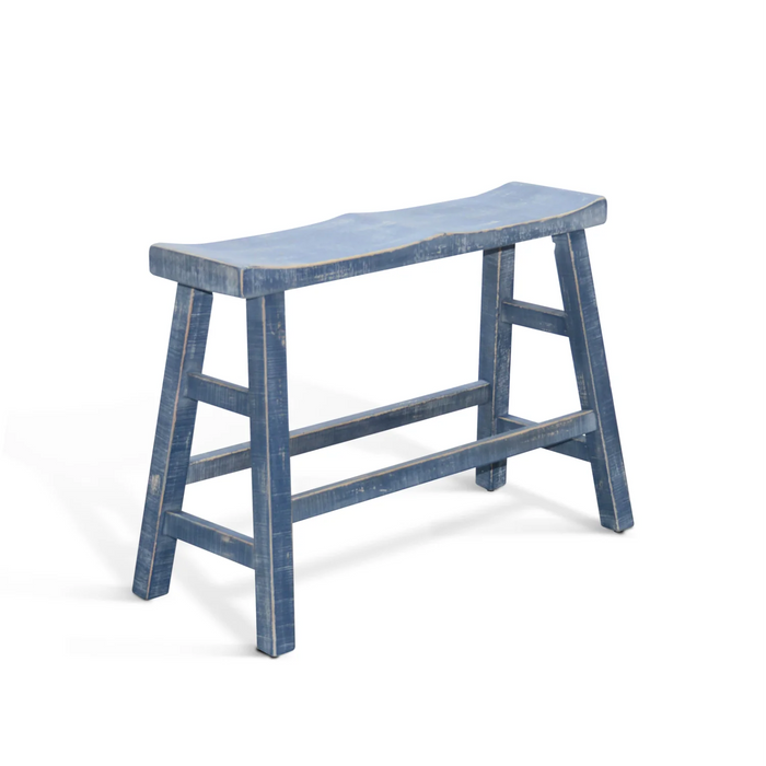 Purity Craft Ocean Blue Counter Bench, Wood Seat Ocean Blue