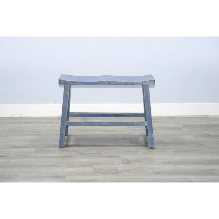 Purity Craft Ocean Blue Counter Bench, Wood Seat Ocean Blue